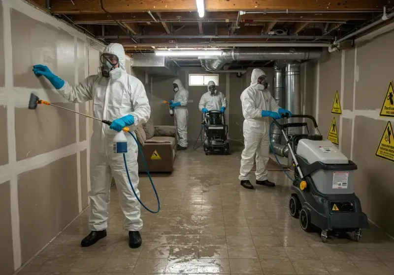 Basement Moisture Removal and Structural Drying process in Cass County, IN